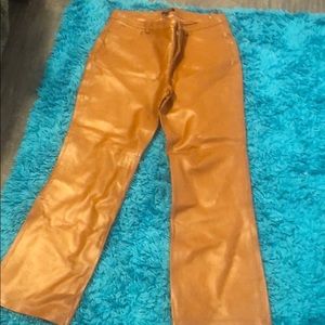 Leather jeans